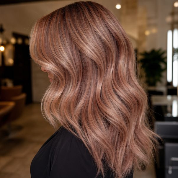 Rose gold vlny