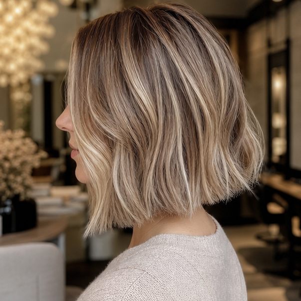 Béžový blond bob